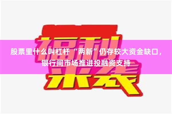 股票里什么叫杠杆 “两新”仍存较大资金缺口，银行间市场推进投融资支持