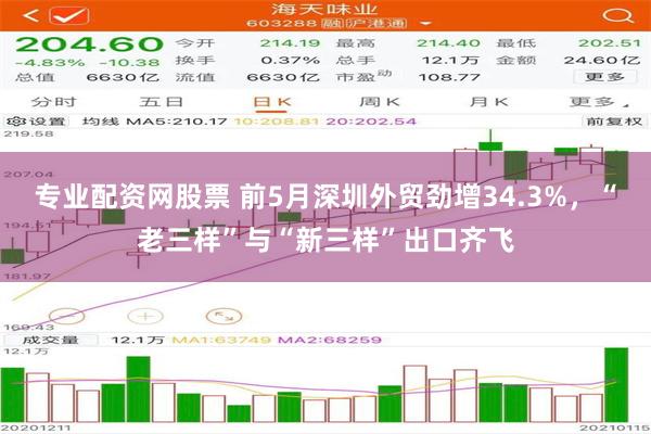 专业配资网股票 前5月深圳外贸劲增34.3%，“老三样”与“新三样”出口齐飞