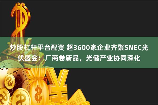 炒股杠杆平台配资 超3600家企业齐聚SNEC光伏盛会：厂商卷新品，光储产业协同深化