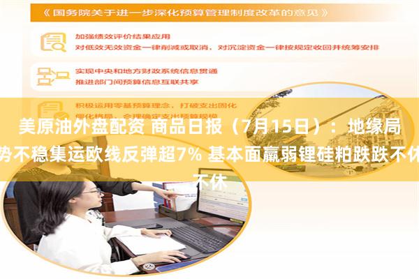 美原油外盘配资 商品日报（7月15日）：地缘局势不稳集运欧线反弹超7% 基本面羸弱锂硅粕跌跌不休