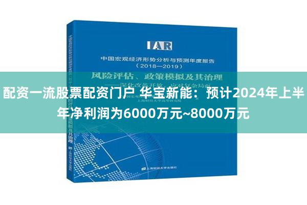 配资一流股票配资门户 华宝新能：预计2024年上半年净利润为6000万元~8000万元