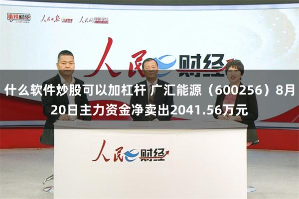 什么软件炒股可以加杠杆 广汇能源（600256）8月20日主力资金净卖出2041.56万元