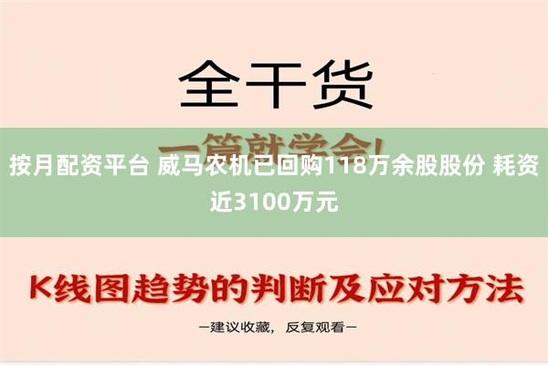 按月配资平台 威马农机已回购118万余股股份 耗资近3100万元